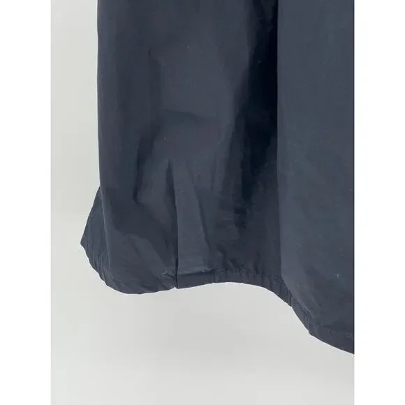 MUJI Women's Navy Blue Elastic-Waist A-Line Relaxed Fit Cotton-Blend Skirt SZ S - Picture 6 of 11